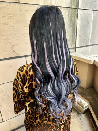ロング カラー エフェクトブリーチ エクステhiroのヘアスタイル