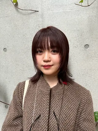 ミディアム カラー 似合わせカット /パーマ岡本淳平のヘアスタイル