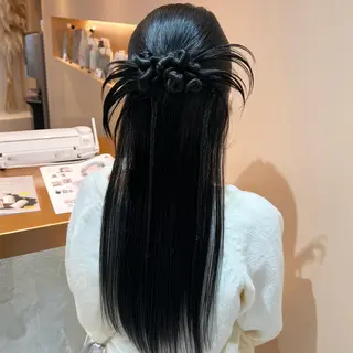 ロング ヘアアレンジ ✨カチモリ✨レイヤー 韓国ヘア🇰🇷ゆいのヘアスタイル