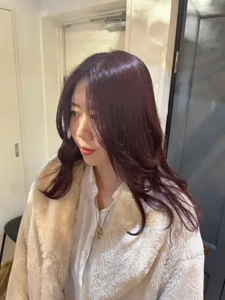 セミロング カラー HOMIE TOKYO所属・sora / 渋谷 / ハイトーンのヘアスタイル