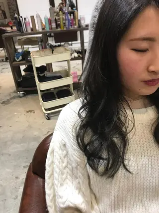 ロング カラー パーマ ヘアアレンジ メンズ キッズ Forest. -髪質改善-のヘアスタイル