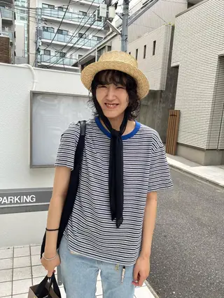 ミディアム パーマ NOUN所属・eri kinjoのヘアスタイル