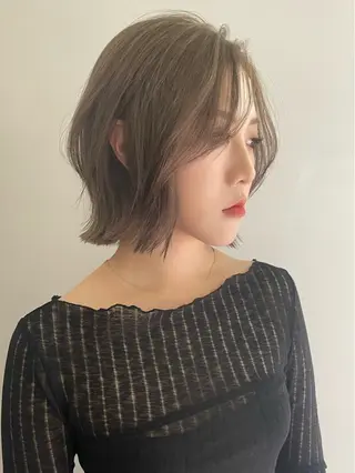 ショート cinq   PROJECT所属・ミルクティーベージュ /ボブ/あげは🎀のヘアスタイル