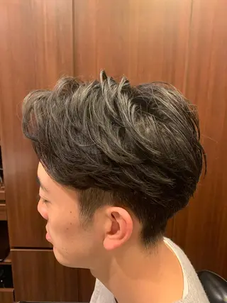 ミディアム メンズ ヒロ銀座 バーバーショップ神楽坂所属・ひらお あおとのヘアスタイル