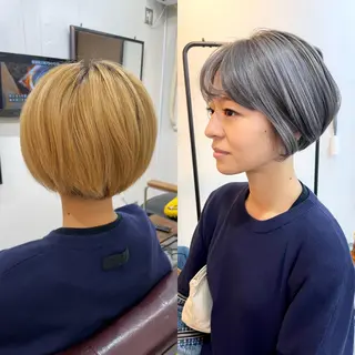 ショート カラー SUN GLOW  サングロウ所属・水素トリートメント／ 髪質改善/ナカノメのヘアスタイル