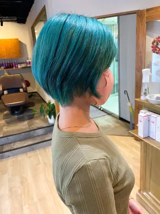 ショート カラー 髪質改善/ブリーチ 田代 龍我のヘアスタイル