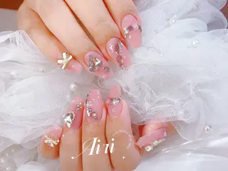 ネイル ネイルサロンAiri 長さ出し·シンプルのネイルデザイン