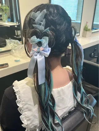 ロング ヘアアレンジ オタク特化🎀 顔まわり🎀ゆうなのヘアスタイル