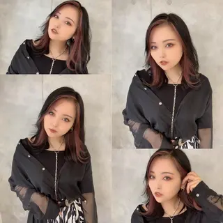 セミロング カラー 髪質改善 Noe心斎橋店のヘアスタイル