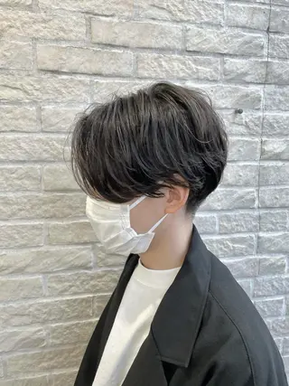 ミディアム パーマ メンズ 🪞髪質改善カラー× レイヤー河村真聖🪞のヘアスタイル