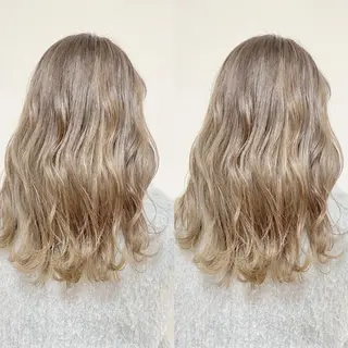 セミロング カラー ヘアアレンジ 🌈haru🌻 藤沢ハイトーン🌈のヘアスタイル