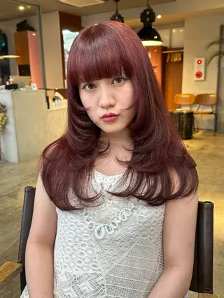 ロング カラー ブリーチ矯正/ ブリーチ特化mikaのヘアスタイル