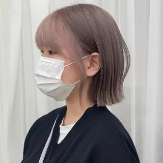 セミロング カラー ヘアアレンジ 🌟🍒ハイトーン 韓国ヘア/ユウミのヘアスタイル