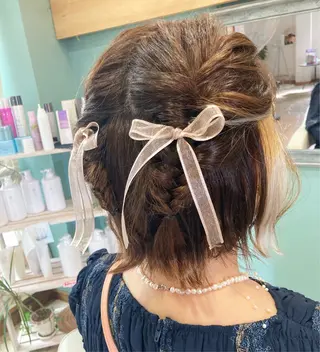 ミディアム カラー ヘアアレンジ マイトレーヤー HAIR ROOM所属・谷川 穂のマツエク・マツパデザイン