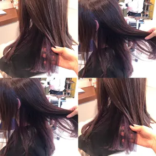 セミロング カラー HOLON池袋所属・ウルフカット ハッシュカット/七海のヘアスタイル