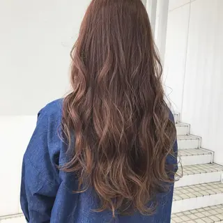 ロング カラー 髪質改善ストレート髪 質改善カラー特化中崎のヘアスタイル