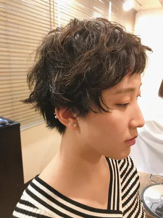 ショート カラー パーマ 髪質改善・縮毛矯正・ パーマ講師✨山田夏樹のヘアスタイル
