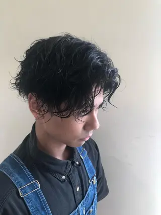 ミディアム パーマ メンズ AUBE HAIR camelia 枚方店所属・メンズパーマ/ メンズカット/渡邊亘のヘアスタイル