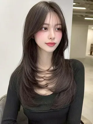 セミロング カラー 韓国/レイヤー NOISM天王寺のヘアスタイル