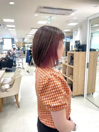 ミディアム カラー ヘアアレンジ 🍒KIKUCHI KANAE🍒のヘアスタイル