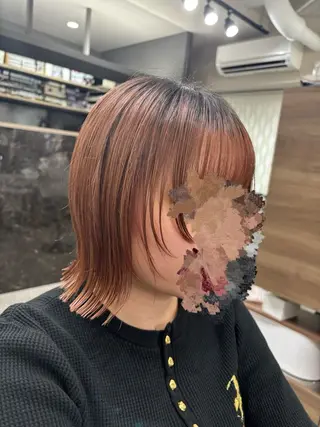 ミディアム 艶カラー🫧 推しカラー🧸楽歌のヘアスタイル