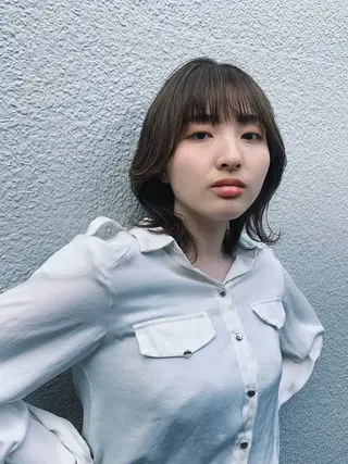 ミディアム カラー ルーツカラー/ デザインカラー/井川のヘアスタイル