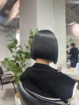 ショート カラー ハイトーン&髪質改善 &韓国エクステ🤎のヘアスタイル