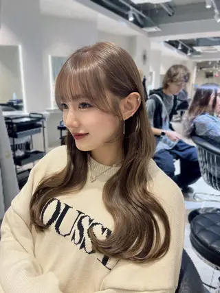 ロング カラー 韓国レイヤー×モテ髪 /MITSUKI🤍のヘアスタイル