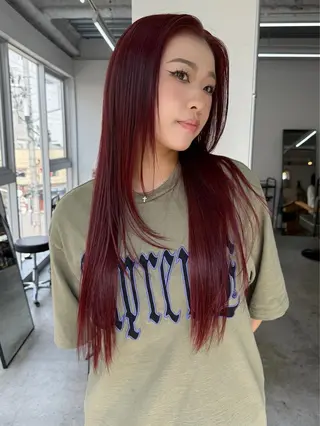 ロング カラー PARKiiiNG所属・yoshikami maiのヘアスタイル