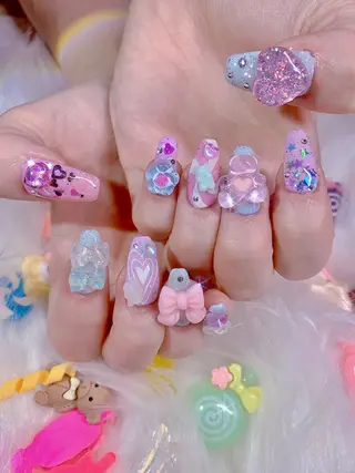 ネイル シェアサロンLei.g(レイジー)所属・3Dアートネイル💗 都築レナのネイルデザイン