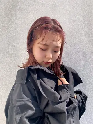 ミディアム カラー ヘアアレンジ kaho🐏🦩 テストモデル募集中のヘアスタイル