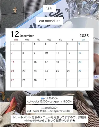 ショート カラー パーマ Serina カットモデル募集中！のヘアスタイル