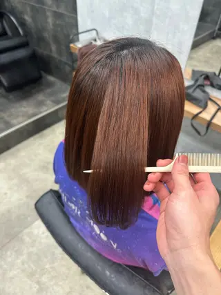 ミディアム ルティア新宿縮毛 🐚山入端巧のヘアスタイル