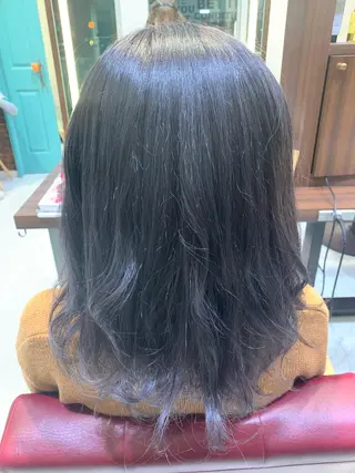 ミディアム カラー 髪質改善/縮毛矯正 ツヤ髪🩷さつきのヘアスタイル