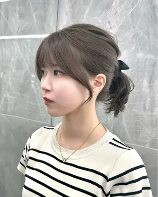 ミディアム 韓国顔まわり/前髪 /レイヤー/いつきのヘアスタイル