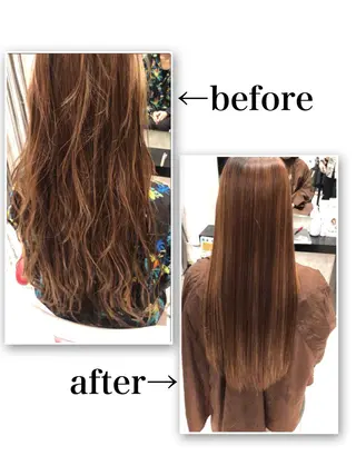 ロング カラー パーマ ✨髪質改善ストレート ×ミニボブ✨萩原　翼のヘアスタイル