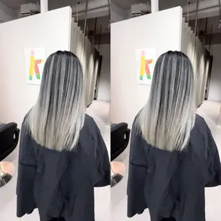 カラー シールエクステ/ ダブルカラー/茉央のヘアスタイル