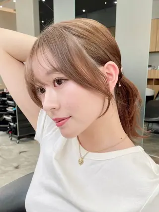 ロング カラー 山崎/ボブ縮毛矯正 レイヤー髪質改善のヘアスタイル