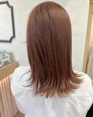 セミロング カラー 透明感カラー│ レイヤーヘア中居美樹のヘアスタイル