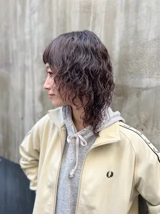 ミディアム カラー パーマ 🍇おぐら めぐみ🍇のヘアスタイル