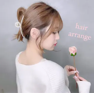 ロング ヘアアレンジ ブリーチなし透明感カ ラー×韓国ヘア♡ヒデのヘアスタイル