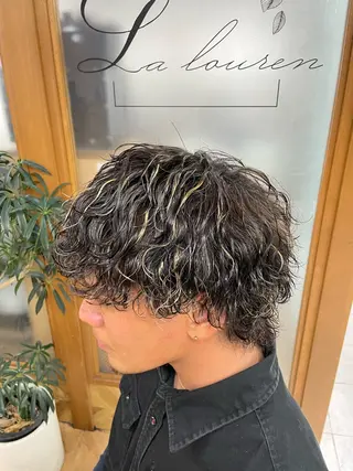 カラー パーマ メンズ 立川/過去1の毛流れ パーマ/しゅーとのヘアスタイル