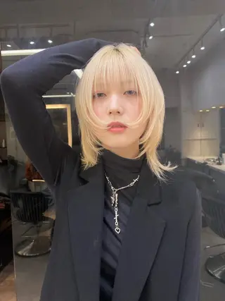 ミディアム カラー パーマ ヘアアレンジ 🇰🇷韓国ヘア/ レイヤー/まさ❣️のヘアスタイル