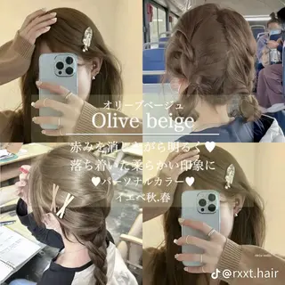 ロング メンズ 艶感ミルクティー🤍 色落ち綺麗🤍ともやのヘアスタイル