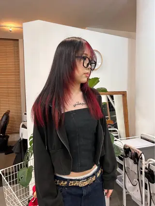 ロング VISION   aoyama所属・かがやしづ ⭐️ブリーチカラーのヘアスタイル