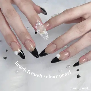 ネイル あゆ🎀/ワンホンネ イル/痛ネイルのネイルデザイン