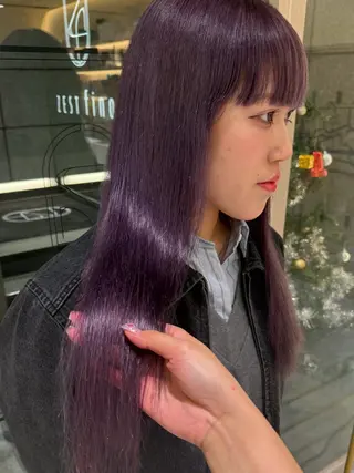 ロング カラー [ ]Shiro シロ 熊谷 美容室所属・韓国系レッドカラー mikuのヘアスタイル