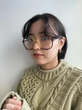 パーマ 石山 /切りっぱなしボブのヘアスタイル