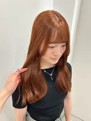 ロング カラー 愛結 暖色カラー🎀🩰のヘアスタイル