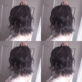 ミディアム カラー ホワイト&レイヤーカ ットエクステ長畠俊輔のヘアスタイル